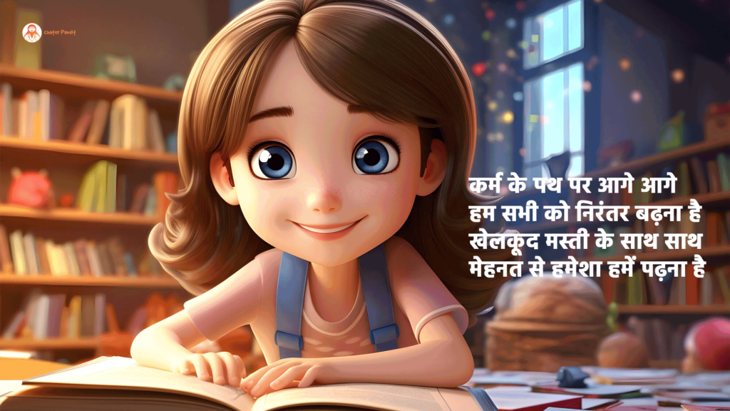 कर्म के पथ पर: Motivational Poem for kids