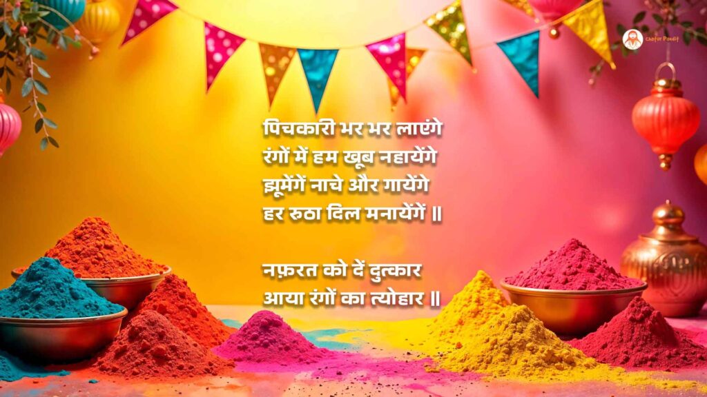 पिचकारी भर भर लाएंगे रंगों में हम खूब नहायेंगे | Holi Poem