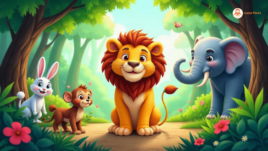 शेर और खरगोश की कहानी | Jungle Story for Kids in Hindi