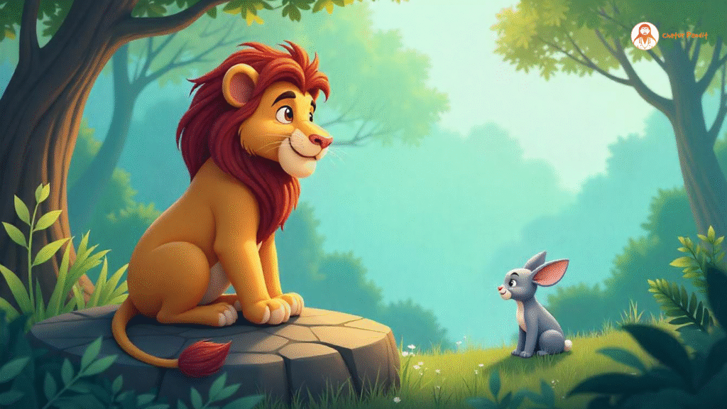 शेरू की समझदारी - Jungle Story for Kids in Hindi | Moral Animal Kahani Hindi kahani about clever rabbit and lion | शेर और खरगोश की कहानी | शेरू की समझदारी - Jungle Story for Kids in Hindi | Moral Animal Kahani