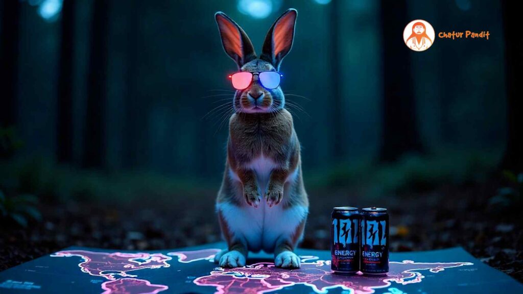 A rabbit wearing sunglasses and a pair of cans | Khargosh aur Kachua Ki Nai Kahani | जब कछुए ने हराया खरगोश को